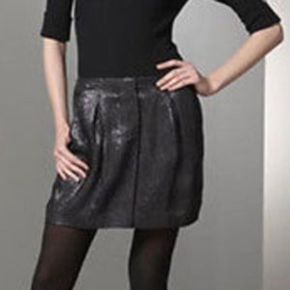 Vince Dresses & Skirts - VINCE Black Metallic Pocket Mini Skirt - 8